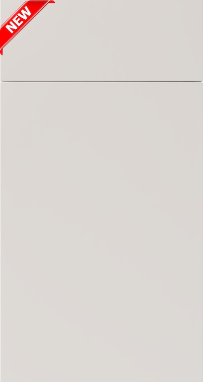 Matte Ivory slab cabinet door